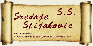 Sredoje Stijaković vizit kartica